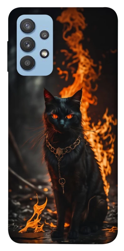 Чехол на Samsung Galaxy M32 Огненный кот фото 1 из 1