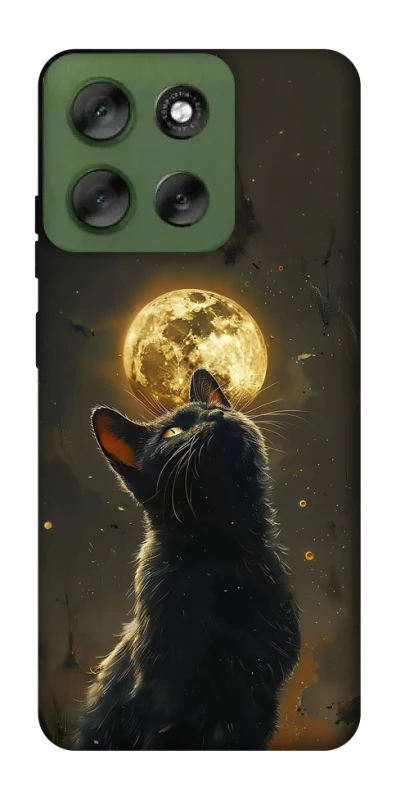 Чохол на Motorola Moto G56 5G Кіт під місяцем v2 фото 1 з 1