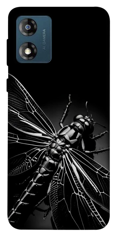 Чехол на Motorola Moto E13 Black dragonfly фото 1 из 1