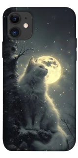 Чехол на Apple iPhone 11 (6.1") Кот под луной фото 1 из 1