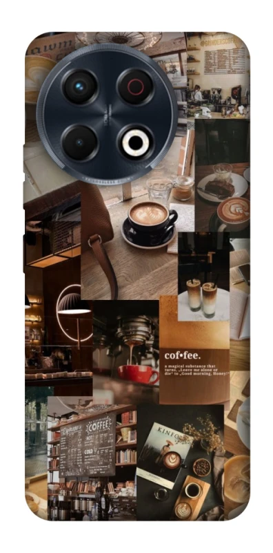 Чохол на TECNO Spark 30 Pro (KL7) Coffee collage ver.2 фото 1 з 1