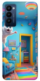 Чохол на TECNO Camon 18 crazy cat фото 1 з 1