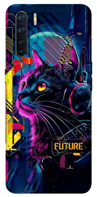 Чохол на Oppo A91 Cyber Cat v2 фото 1 з 1