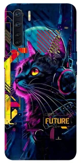 Чохол на Oppo A91 Cyber Cat v2 фото 1 з 1