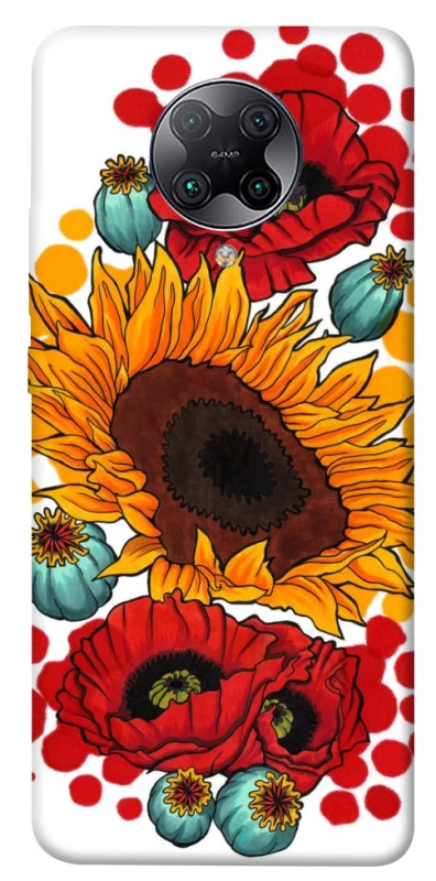 Чохол на Xiaomi Redmi K30 Pro / Poco F2 Pro Соняшники та маки фото 1 з 1