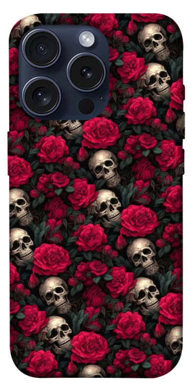 Чехол на Apple iPhone 15 Pro (6.1") Черепа и розы фото 1 из 1