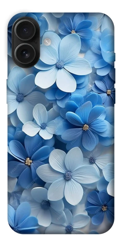 Чехол на Apple iPhone 16 Plus Синие цветы фото 1 из 1