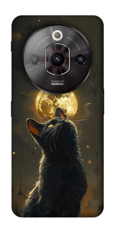 Чохол на ZTE Nubia Focus Pro Кіт під місяцем v2 фото 1 з 1