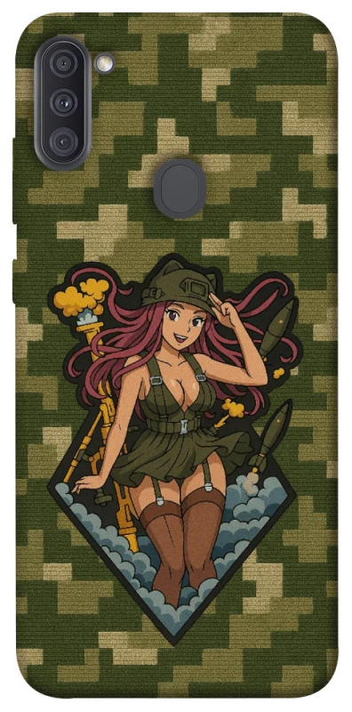 Чохол на Samsung Galaxy A11 Military Waifu фото 1 з 1