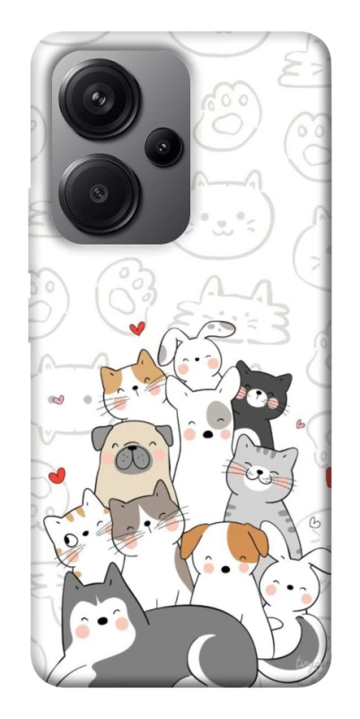 Чохол на Xiaomi Redmi Note 13 Pro+ Funny Pets фото 1 з 1