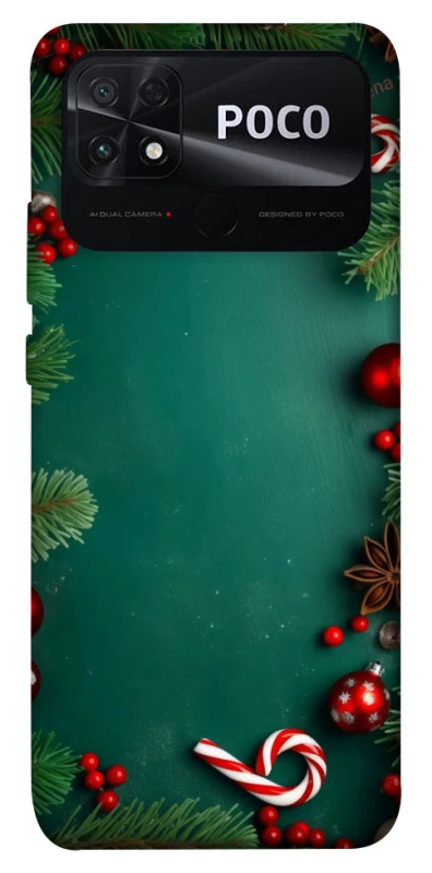 Чохол на Xiaomi Poco C40 Новорічний v35 фото 1 з 1