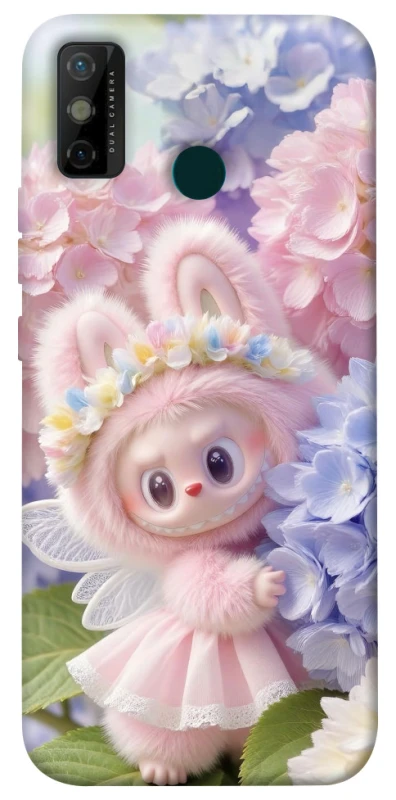 Чохол на TECNO Spark 6 Go Labubu & Flowers ver.1 фото 1 з 1