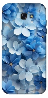 Чехол на Samsung A720 Galaxy A7 (2017) Синие цветы фото 1 из 1