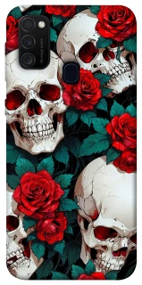 Чехол на Samsung Galaxy M21 skull and rose фото 1 из 1