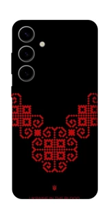 Чохол на Samsung Galaxy S25 Чорно-червона вишиванка фото 1 з 1
