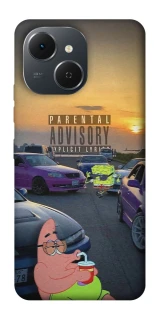 Чехол на TECNO Spark 40C Патрик на гонках фото 1 из 1