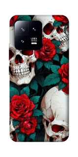 Чохол на Xiaomi 13 skull and rose фото 1 Чохол на Xiaomi 13 skull and rose фото 1 з 1