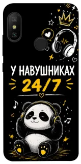 Чехол на Xiaomi Mi A2 Lite / Xiaomi Redmi 6 Pro У навушниках 24/7 фото 1 из 1