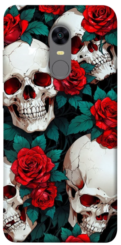 Чохол на Xiaomi Redmi 5 Plus / Redmi Note 5 (Single Camera) skull and rose фото 1 з 1