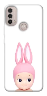 Чохол на Motorola Moto E40 Minimal Bunny Peek фото 1 з 1