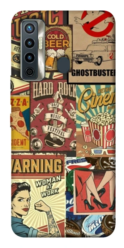 Чохол на TECNO Camon 17 Retro collage ver.2 фото 1 з 1