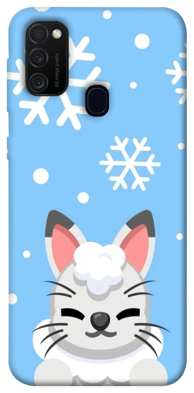 Чохол на Samsung Galaxy M21 Adopt Me Snow Kitty Smile фото 1 з 1