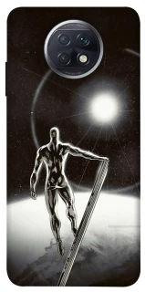 Чехол на Xiaomi Redmi Note 9 5G / Note 9T Серебряный сёрфер фото 1 из 1