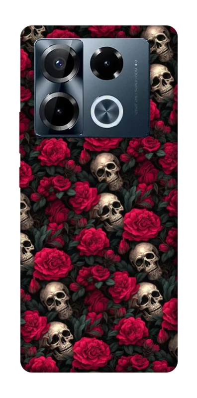 Чохол на Infinix Note 40 Pro 4G Черепа та рози фото 1 з 1