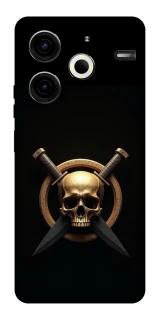 Чехол на TECNO Pova 6 Neo (LI6) Golden Skull фото 1 из 1