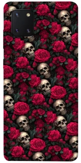 Чехол на Samsung Galaxy Note 10 Lite (A81) Черепа и розы фото 1 из 1