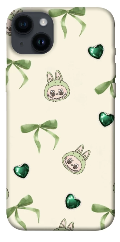 Чохол на Apple iPhone 14 Plus (6.7") Labubu Green Heart фото 1 з 1