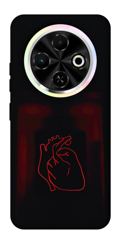 Чехол на TECNO Spark 30C Красное сердце фото 1 из 1