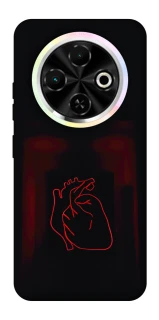 Чехол на TECNO Spark 30C Красное сердце фото 1 из 1