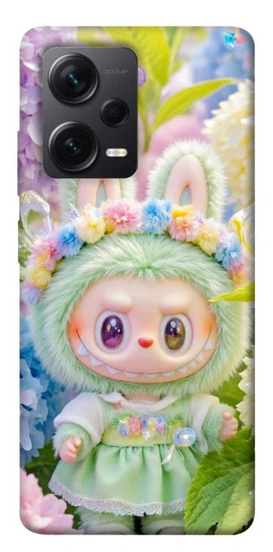 Чохол на Xiaomi Redmi Note 12 Pro 5G Labubu & Flowers ver.2 фото 1 з 1