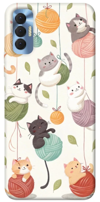Чехол на TECNO Spark 8P Funny Kittens фото 1 из 1