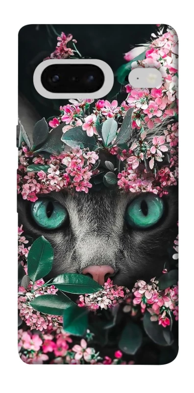 Чохол на Google Pixel 7 Кіт в квітах фото 1 з 1