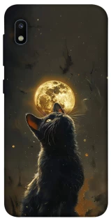 Чохол на Samsung Galaxy A10 (A105F) Кіт під місяцем v2 фото 1 з 1