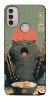 Чехол на Motorola Moto E40 Hungry Cat фото 1 из 1