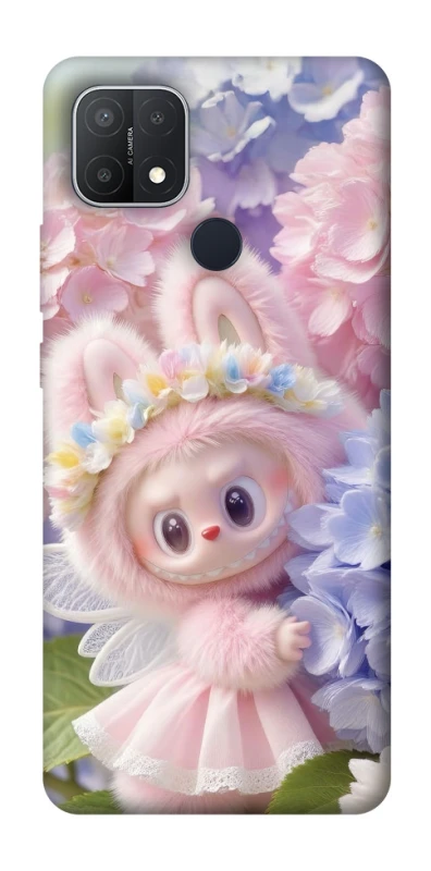 Чохол на Oppo A15s / A15 Labubu & Flowers ver.1 фото 1 з 1