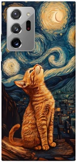 Чехол на Samsung Galaxy Note 20 Ultra van gogh cat фото 1 из 1