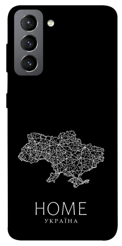 Чохол на Samsung Galaxy S21 FE Ukraine black map фото 1 з 1
