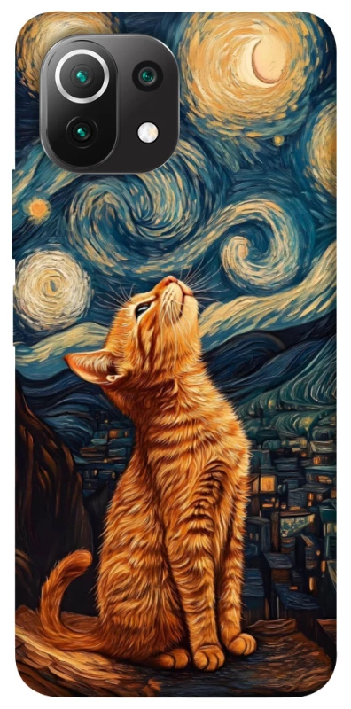 Чехол на Xiaomi Mi 11 Lite van gogh cat фото 1 из 1