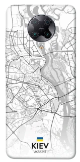 Чехол на Xiaomi Redmi K30 Pro / Poco F2 Pro Kiev white map фото 1 из 1