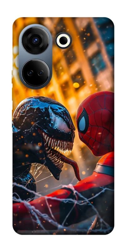 Чехол на TECNO Camon 20 Pro (CK7n) Venom vs Spiderman фото 1 из 1