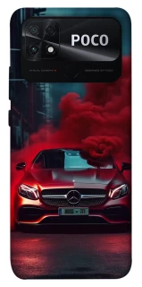 Чехол на Xiaomi Poco C40 Mercedes in smoke фото 1 из 1