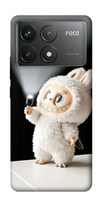 Чехол на Xiaomi Poco F6 Pro Labubu with flashlight ver.2 фото 1 из 1