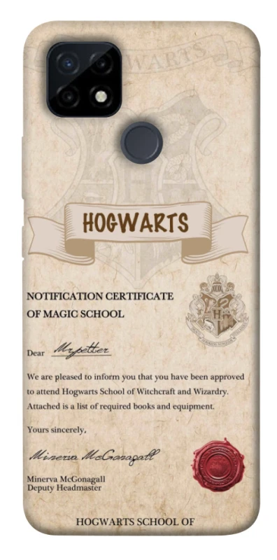 Чехол на Realme C12 The Hogwarts acceptance letter фото 1 из 1