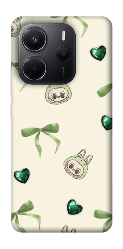 Чохол на Xiaomi Redmi Note 14 4G (Europe version) Labubu Green Heart фото 1 з 1