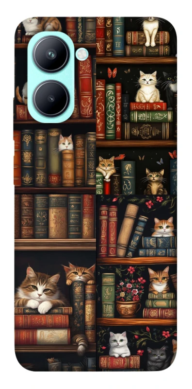 Чехол на Realme C33 Cats & Books фото 1 из 1