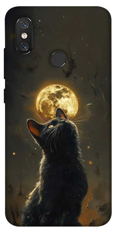 Чехол на Xiaomi Mi 8 Кот под луной v2 фото 1 из 1